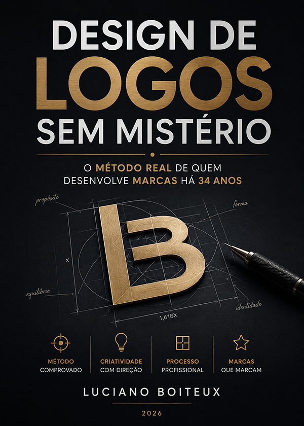 Capa do e-book Design de Logos Sem Mistério, de Luciano Boiteux